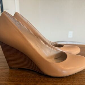 Franco Sarto Tan Wedge Heels